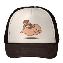 Baby Monkey (Going Backwards on a Pig) Hat