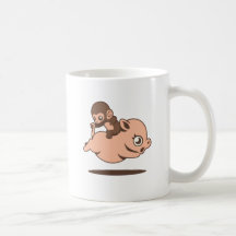 Baby Monkey (Going Backwards on a Pig) Mug
