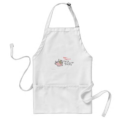 Baby Monkey (riding backwards on a pig) Apron by rblitman