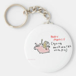 Baby Monkey (riding backwards on a pig) Key Chains