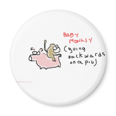 Baby Monkey (riding backwards on a pig) by rblitman