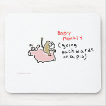 Baby Monkey (riding backwards on a pig)