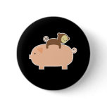 Baby Monkey Riding on a Pig