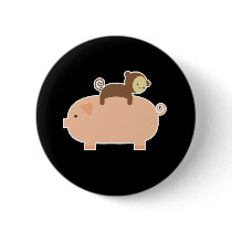 Baby Monkey Riding on a Pig
