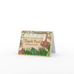 Baby Monkey Thank You Note Card