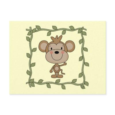 Baby Monkey Tshirts and Gifts Post Cards by toddlersplace