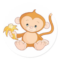 Baby Monkey with Banana