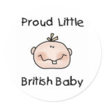 Baby Nationalities Round Stickers