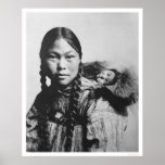 Baby On Eskimo Mum's Back 1906 Posters