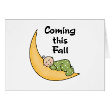 Baby on Moon Fall Card
