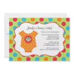Baby Onesie Bodysuit Owl Baby Shower Invitations
