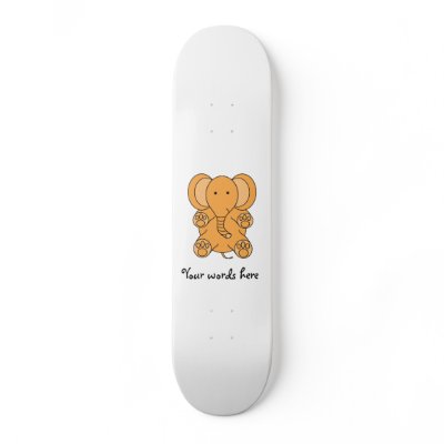 Baby orange elephant skate deck by Brothergravydesigns