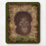 Baby Orangutan Face Wildlife-support Mousepad