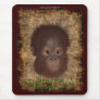 Baby Orangutan Face Wildlife-support Mousepad