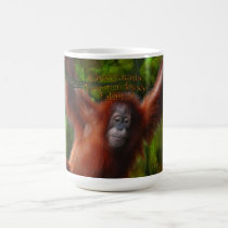 Baby Orangutan & Rainforest Primate Fun Coffee Mug mugs