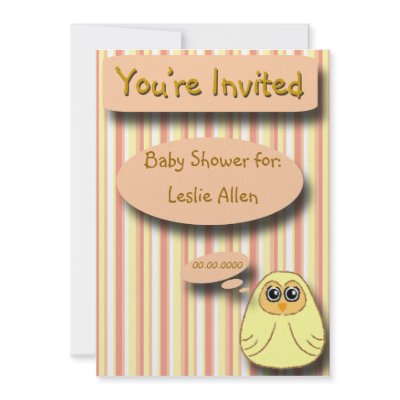 Baby Owl Baby Shower Invitations by zeena2