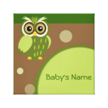 Baby Owl/ Nursery Decor Stretched Canvas Print