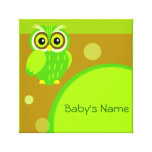 Baby Owl/ Nursery Decor Stretched Canvas Print