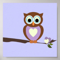 Baby Owl/ Nursery Decor Poster