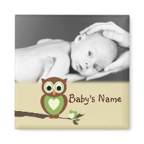 Baby Owl/ Photo Magnet