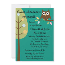 Baby Owl Whoooos Pregnant Green Shower Party Custo