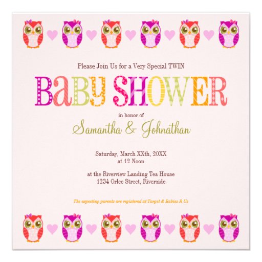 baby_owls_twin_girls_shower_invitation ...