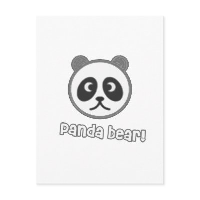 Baby Panda Cartoon Post Card by BurchellDesign