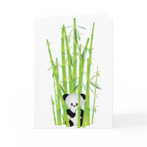 Baby Panda in Bamboo Forest