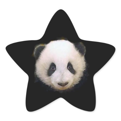 Baby Panda Star Sticker by hizli_art