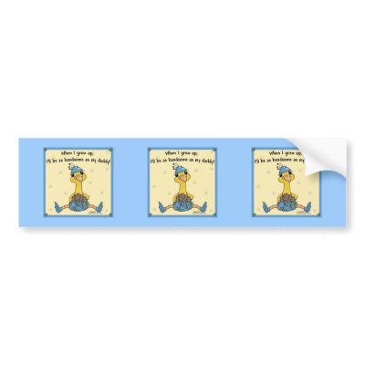 Baby Peacock Handsome as daddy Bumper Stickers by creationhrt
