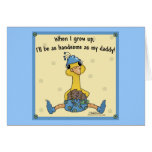 Baby Peacock Handsome as daddy Greeting Card