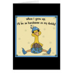 Baby Peacock Handsome as daddy Greeting Card