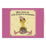 Baby Peahen Fancy as Grandma Greeting Cards