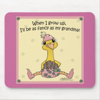 Baby Peahen Fancy as Grandma Mousepads by creationhrt