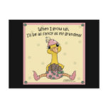 Baby Peahen Fancy as Grandma Postcards