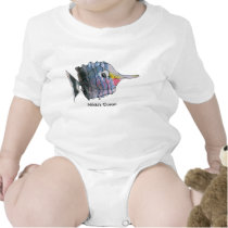 Baby Personalised Infant Butterfly Fish Onesie T Shirt