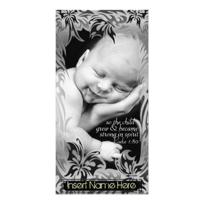 Baby Personalised Photo Card by Pierresupastar