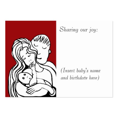 Baby photo card business card template by Annaart