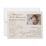Baby Photo Christening Invitation