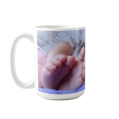 Baby Photo Mugs for New Moms Baby Feet Toes by BabyGiftShop
