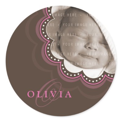 BABY PHOTO NAME STICKER :: sweet bloom 7 by edgeplus