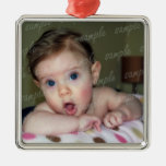 Baby Picture Frame Ornament With Ribbon