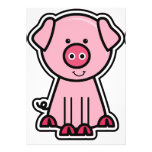 Baby Pig Sticker Custom Invite