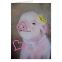 Baby Piggy Valentine's Day Card