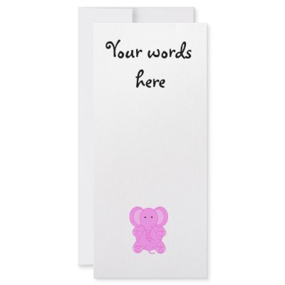 Baby pink elephant rack card by Brothergravydesigns