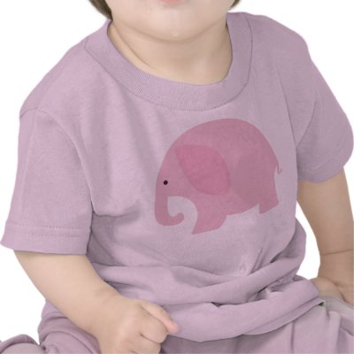Baby Pink Elephant T Shirts by waltersroom