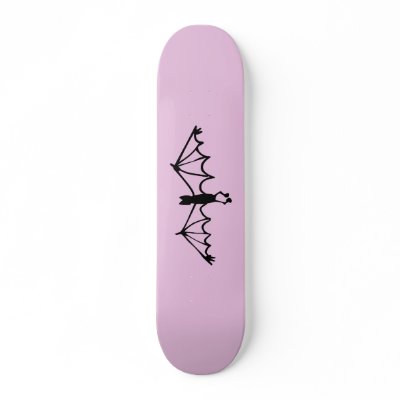 Baby Pink Funny Little Bat Skateboard Decks by VoXeeD