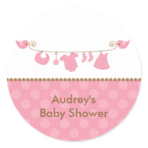 Baby Pink Laundry Line Stickers