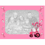 Baby Pink Tractor with Balloons Photo Sculpture photo sculptures