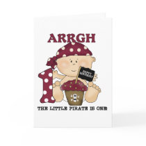 Baby Pirate 1st Birthday Tshirts and Gifts Greeting Cards
